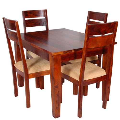 Elona 4 Seater Dining Sets In Maple, Maple Dining Table And 4 Chairs